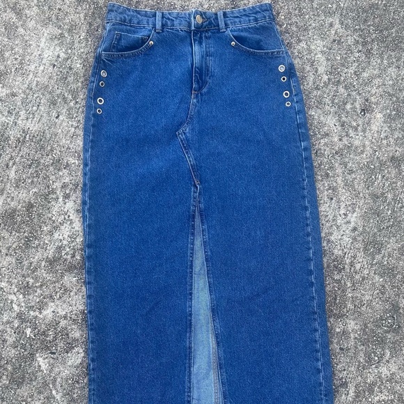 Zara Dresses & Skirts - Zara Blue Denim Maxi Skirt